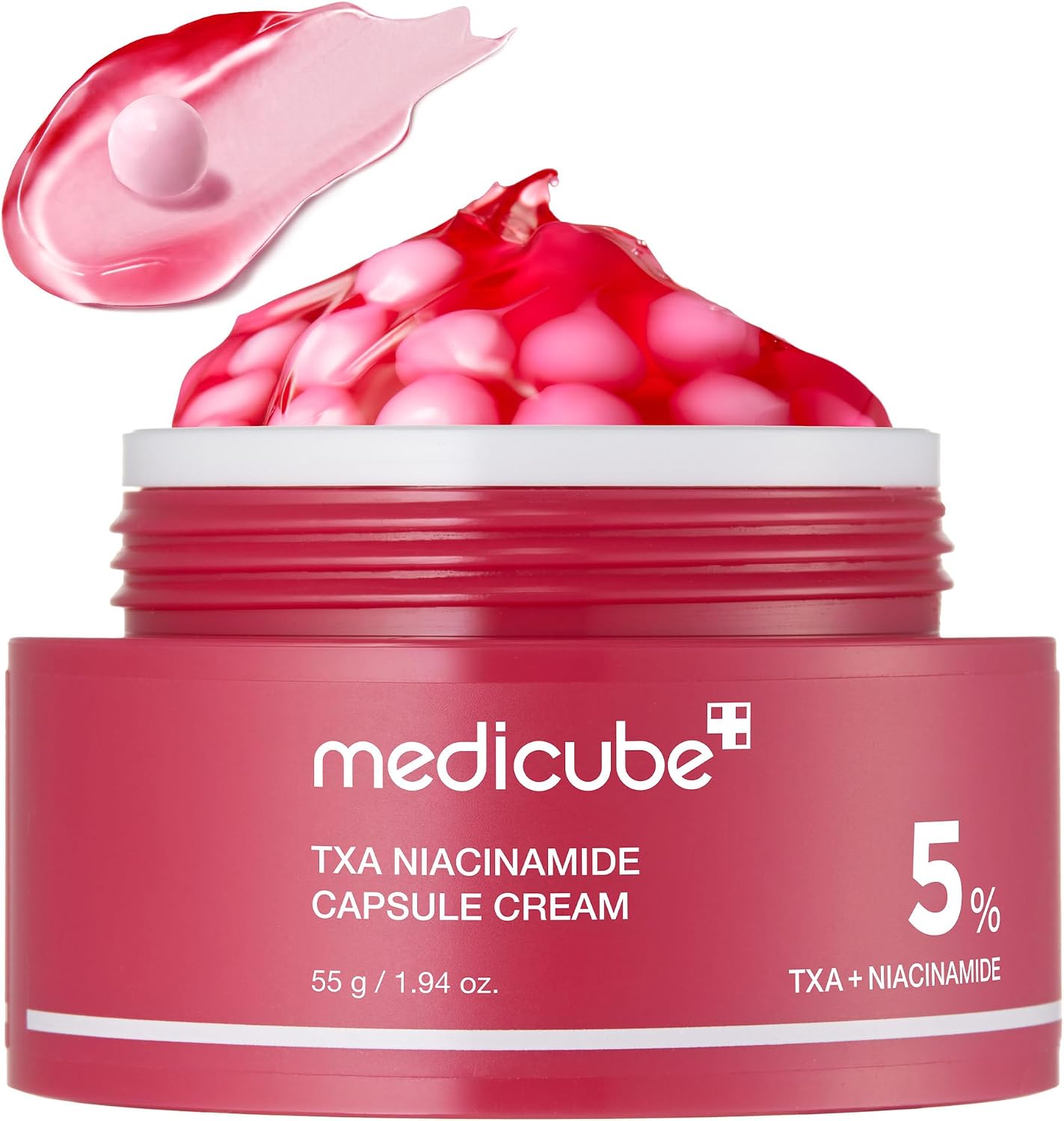 medicube Capsule Cream with Salmon DNA PDRN Pink Collagen | Lightweight Moisture Glow Cream with PDRN, Niacinamide - Uneven Skin Tone & Hydration Care, Korean Skincare, 1.94 oz