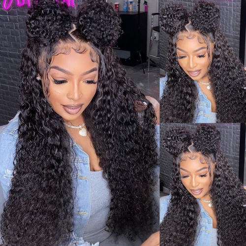 250% Density Luxury Deep Wave Virgin Human Hair HD Full Lace Front Wig Super Double Drawn Level