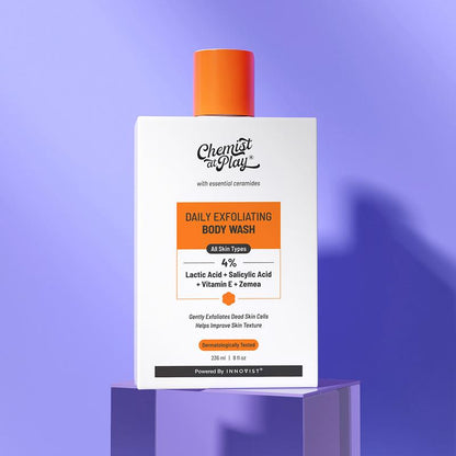 Lactic Acid Exfoliating Body Wash – Smooths Bumps & Strawberry Skin