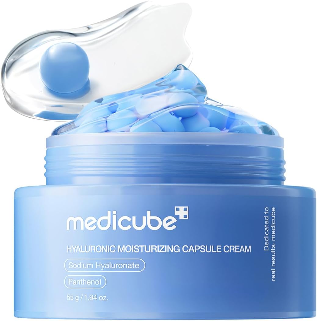 medicube Capsule Cream with Salmon DNA PDRN Pink Collagen | Lightweight Moisture Glow Cream with PDRN, Niacinamide - Uneven Skin Tone & Hydration Care, Korean Skincare, 1.94 oz