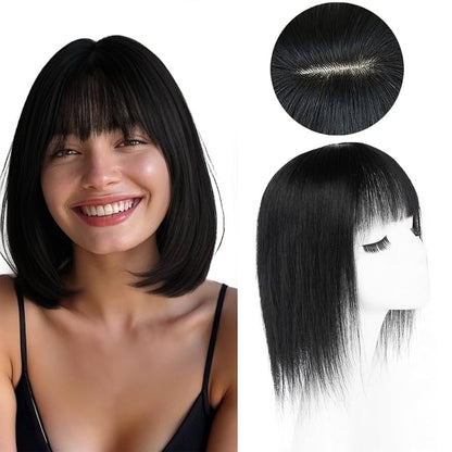 Hot Sale Straight Hair Topper With Bangs For  Women With Thinning Hair