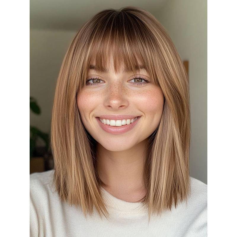 Hot Sale Straight Hair Topper With Bangs For  Women With Thinning Hair