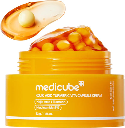 medicube Capsule Cream with Salmon DNA PDRN Pink Collagen | Lightweight Moisture Glow Cream with PDRN, Niacinamide - Uneven Skin Tone & Hydration Care, Korean Skincare, 1.94 oz