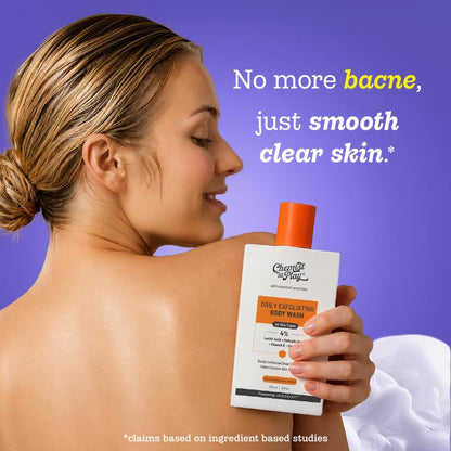 Lactic Acid Exfoliating Body Wash – Smooths Bumps & Strawberry Skin