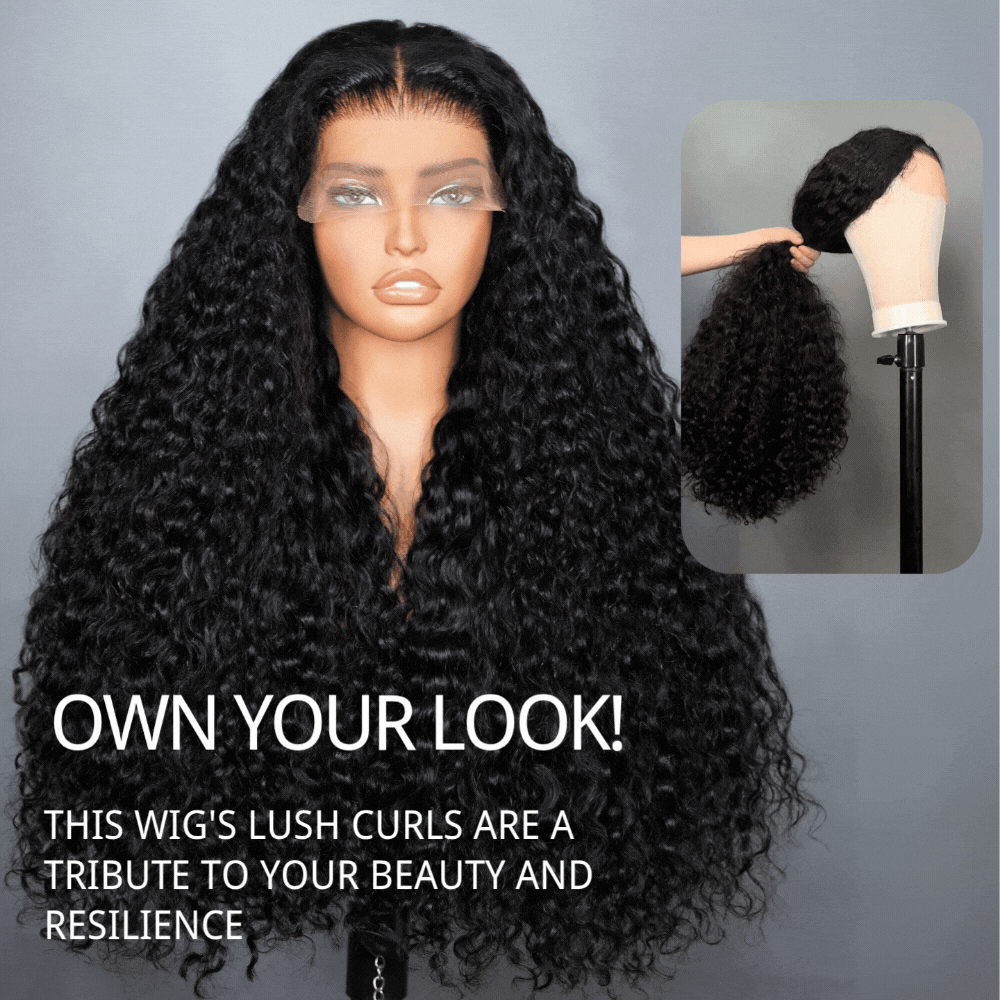 250% Density Luxury Deep Wave Virgin Human Hair HD Full Lace Front Wig Super Double Drawn Level