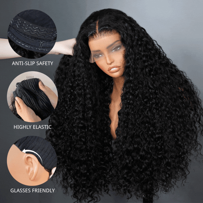 250% Density Luxury Deep Wave Virgin Human Hair HD Full Lace Front Wig Super Double Drawn Level