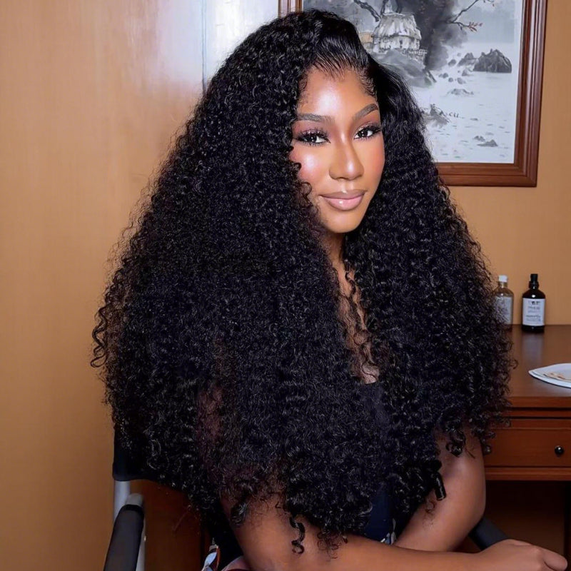 250% Density Luxury Deep Wave Virgin Human Hair HD Full Lace Front Wig Super Double Drawn Level